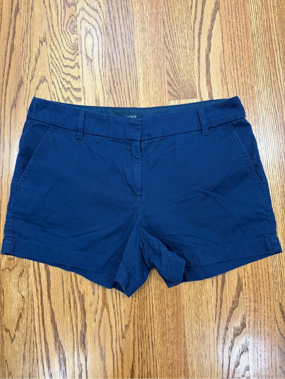 J. Crew 3" Navy 100% Cotton Chino Shorts (8)
